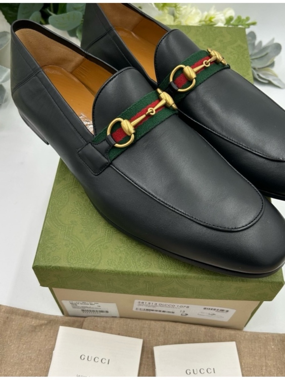 Gucci JORDAAN horse bit loafers size 13 made in Italy - Picture 2 of 7